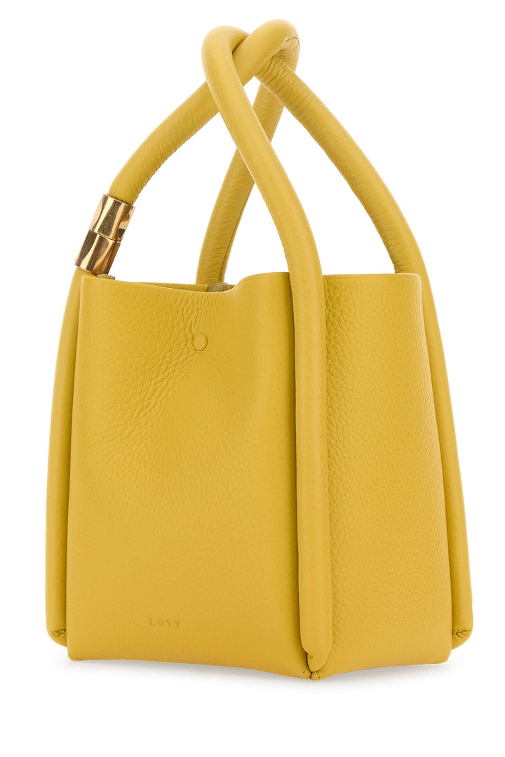 Mustard leather Lotus 12 handbag