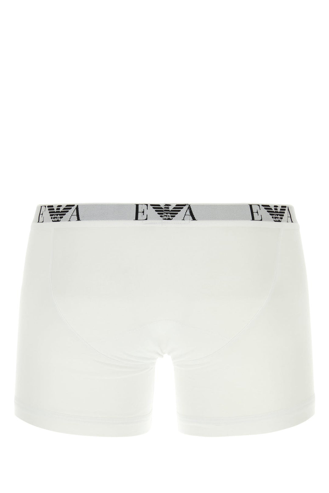 White stretch cotton boxer set