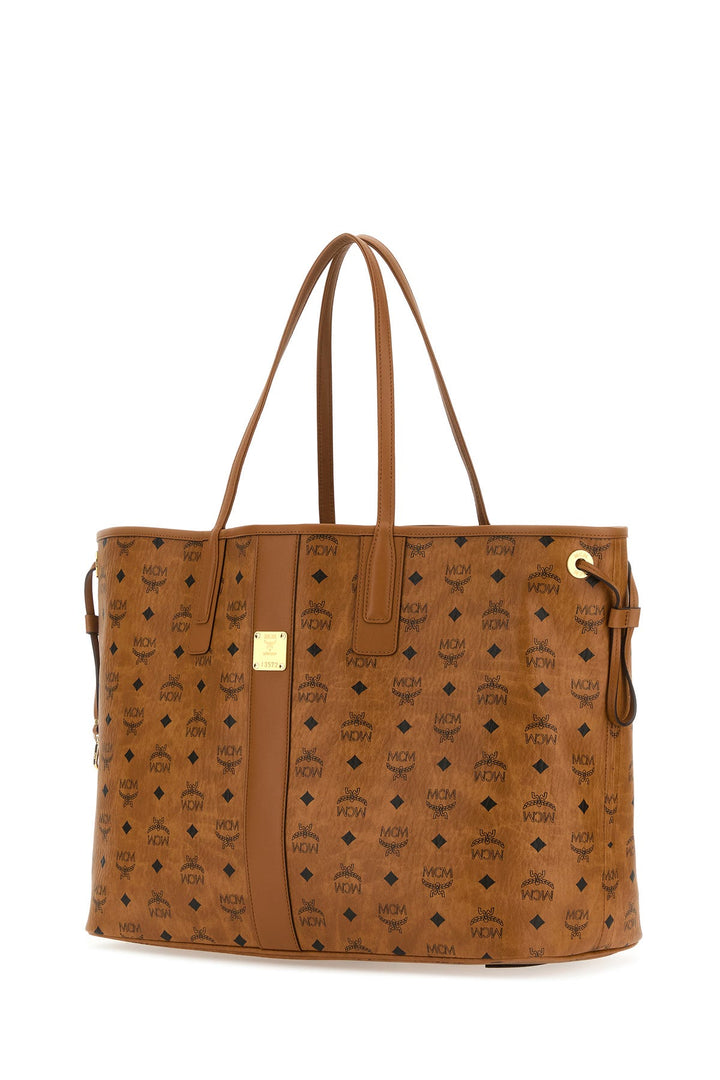 Printed leather reversible Liz shopping bag