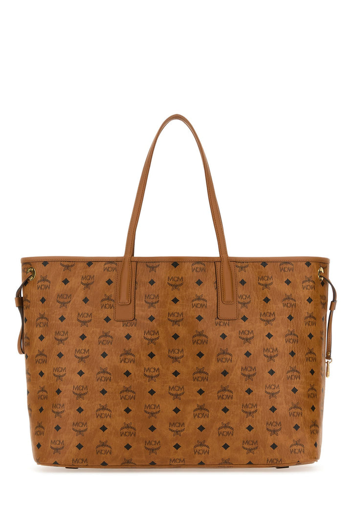 Printed leather reversible Liz shopping bag