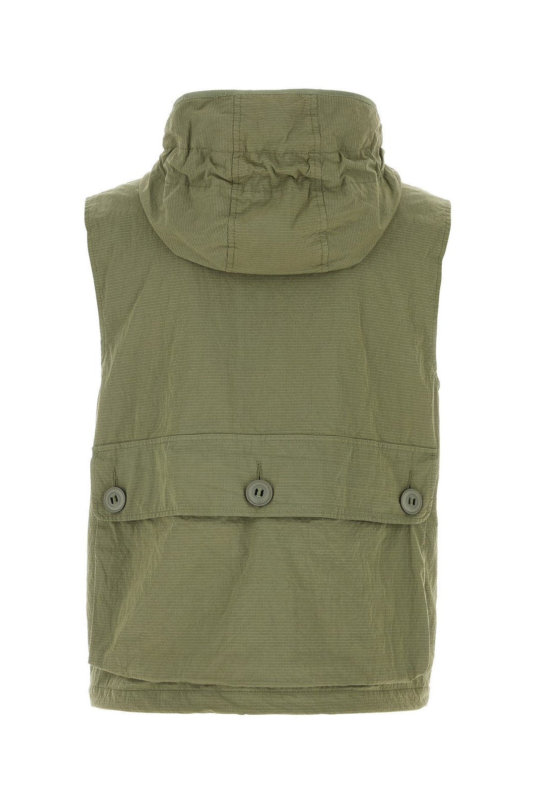 Green cotton blend vest