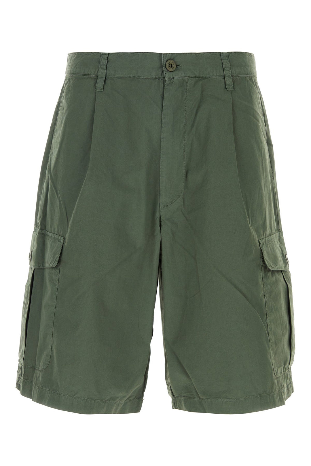 Dark green cotton bermuda shorts