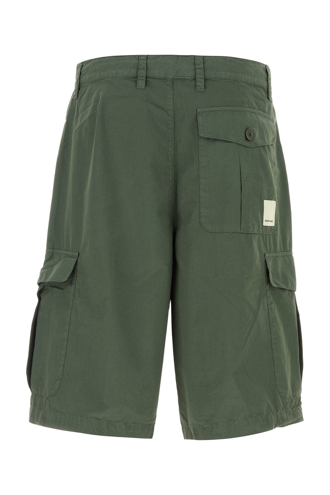 Dark green cotton bermuda shorts