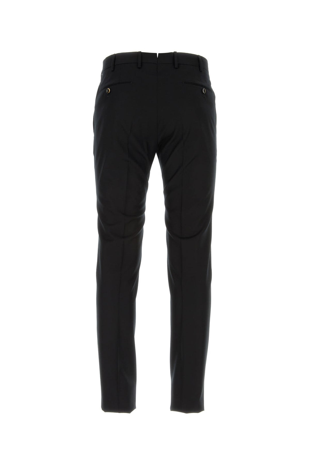 Black stretch wool pant