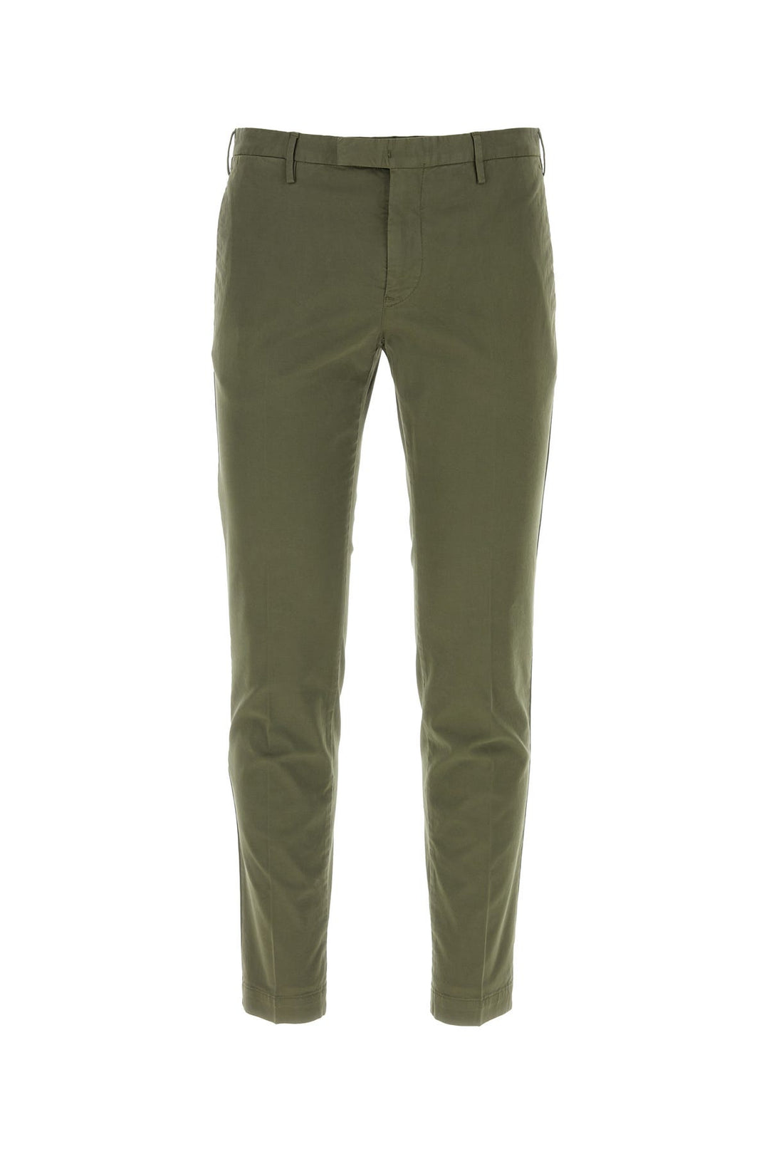 Dark green stretch cotton pant