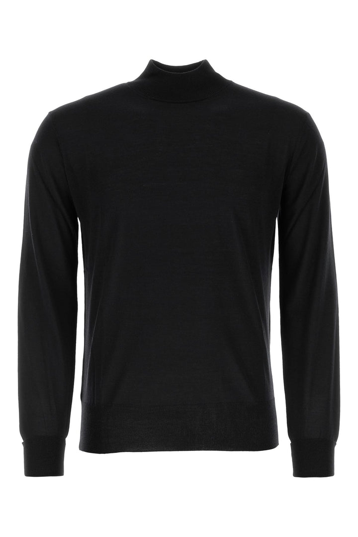 Black wool sweater