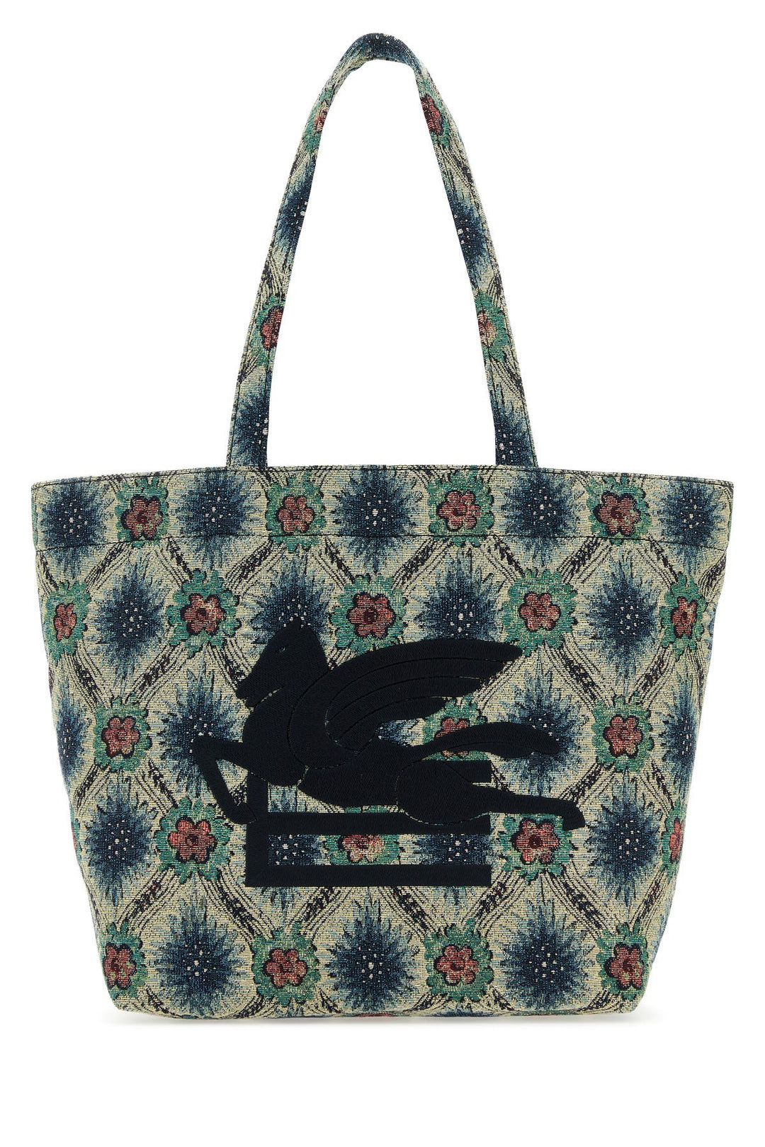 Embroidered canvas medium Soft Trotter shopping bag