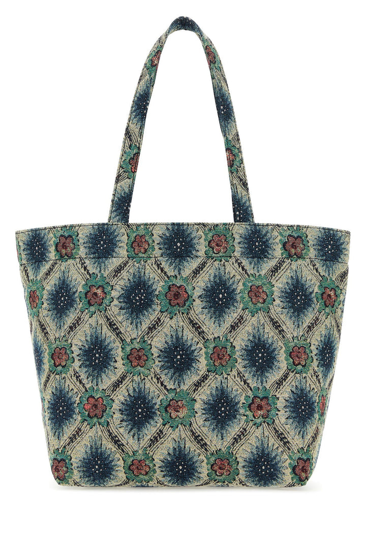 Embroidered canvas medium Soft Trotter shopping bag