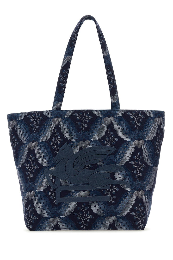 Embroidered canvas medium Soft Trotter shopping bag