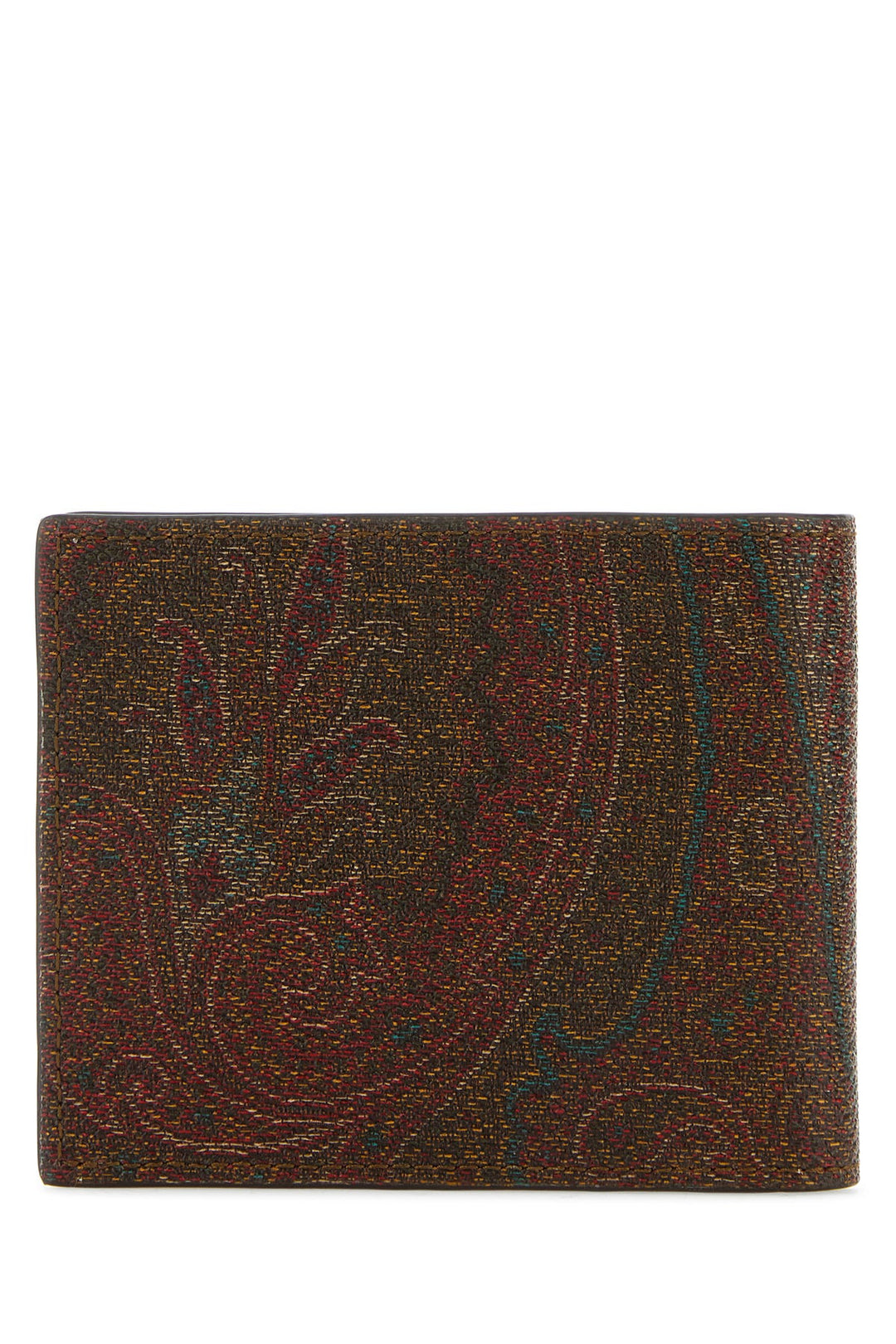 Embroidered synthetic leather wallet