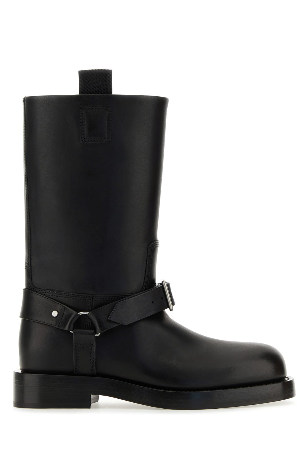 Black leather ankle boots