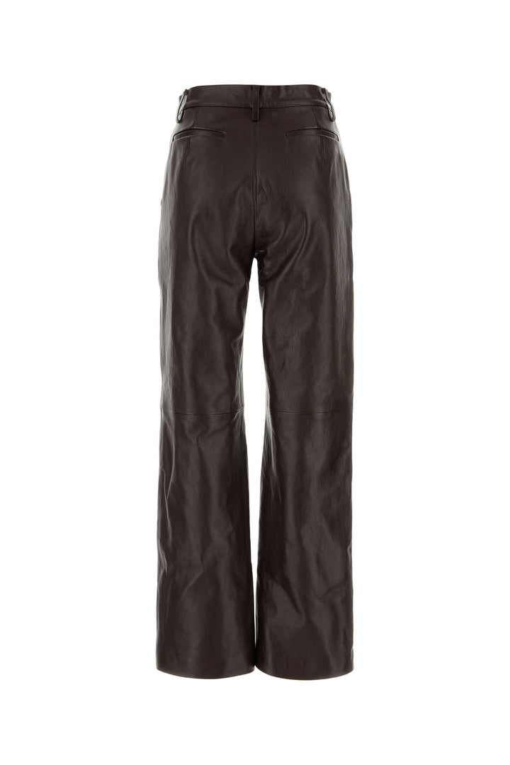 Dark brown leather pant