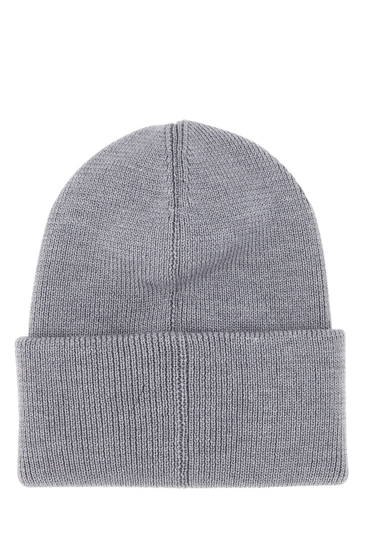 Grey wool beanie hat