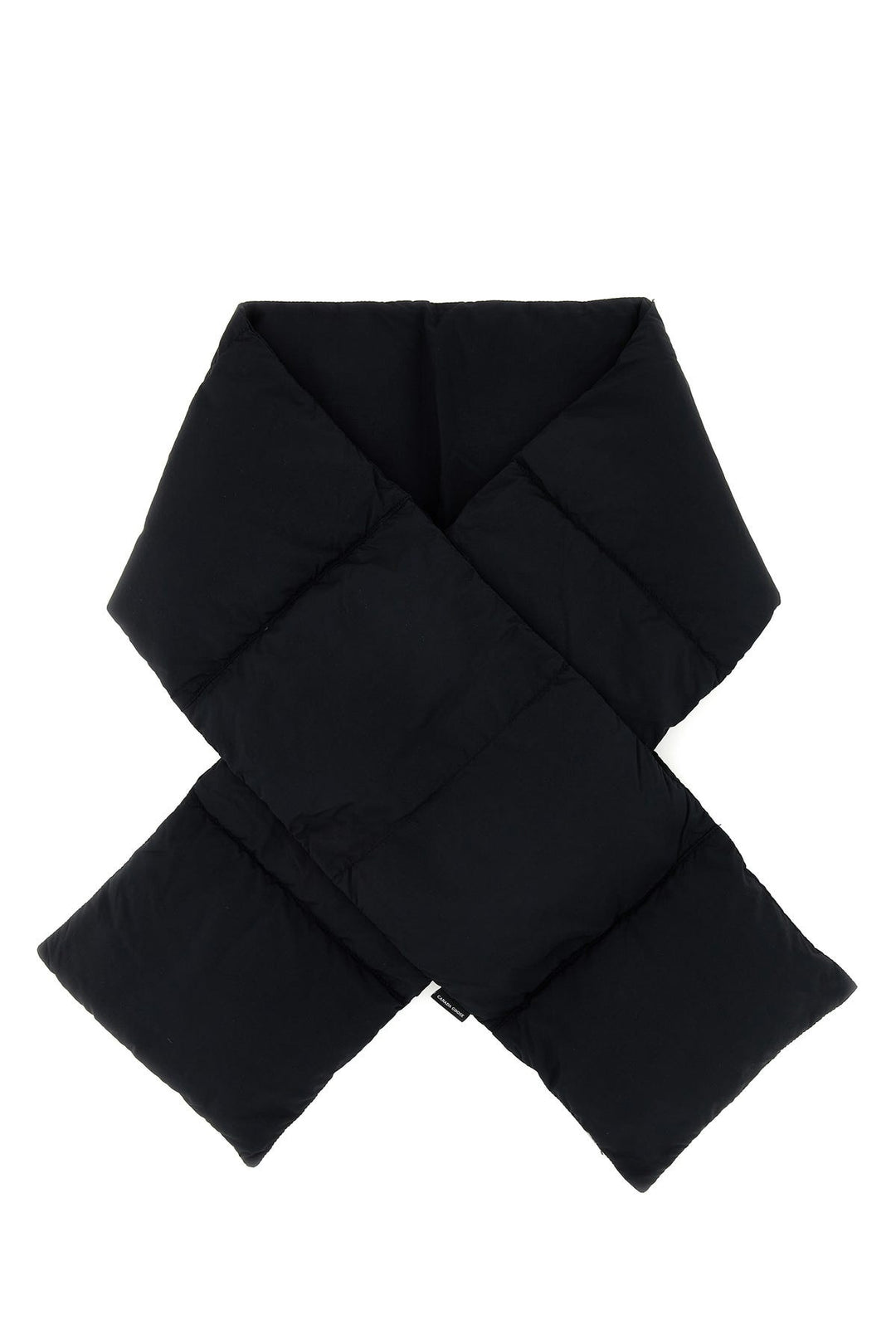 Black nylon Puffer scarf