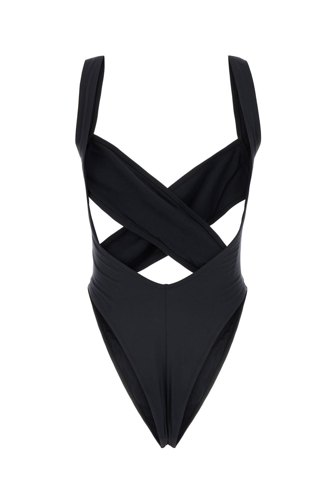 Black stretch nylon Exotica trikini