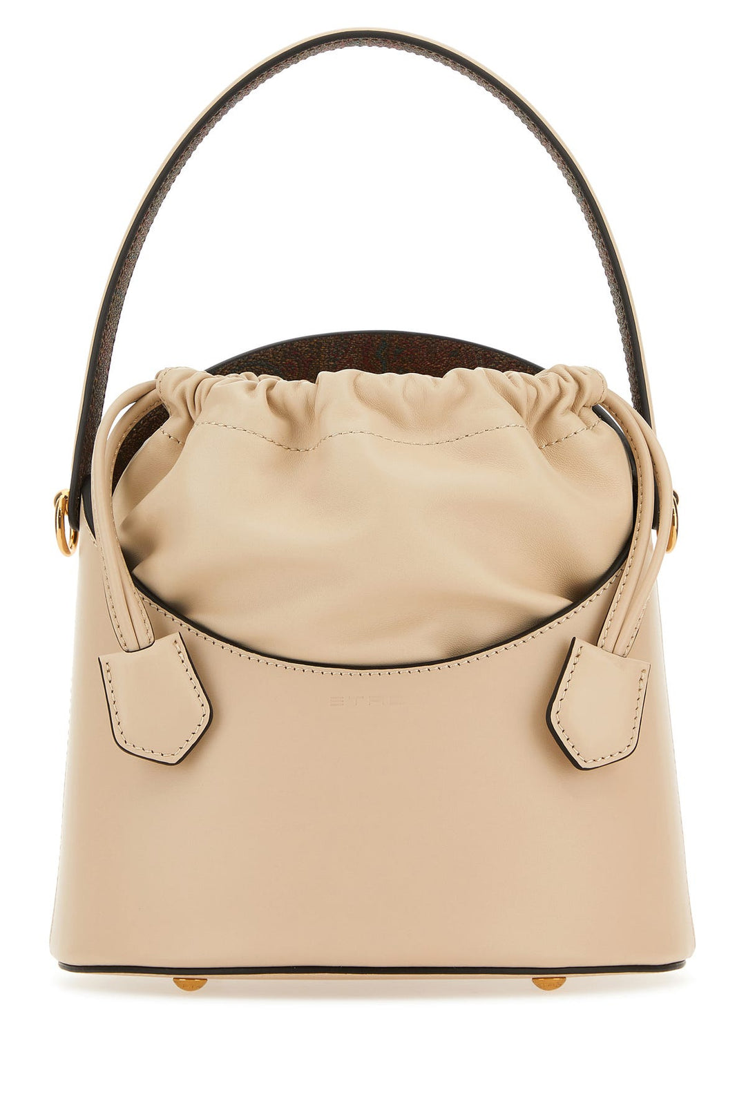 Ivory leather Saturno bucket bag