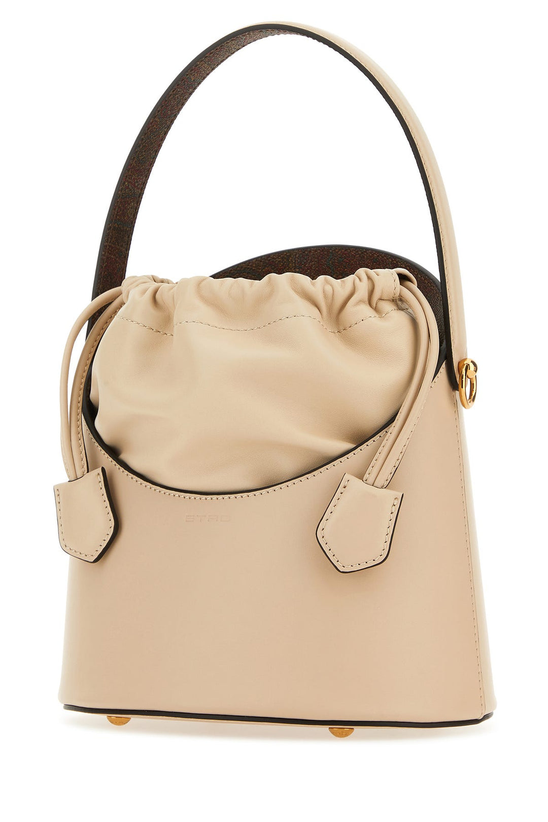 Ivory leather Saturno bucket bag