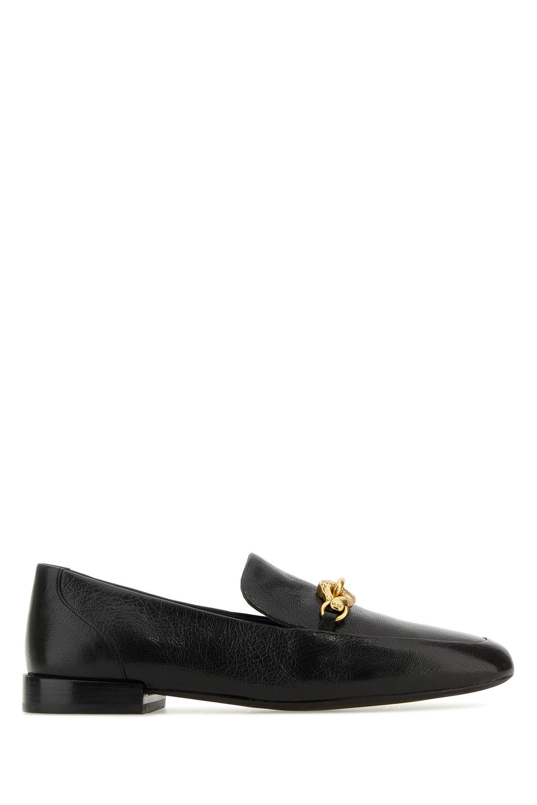 Black leather Jessa loafers