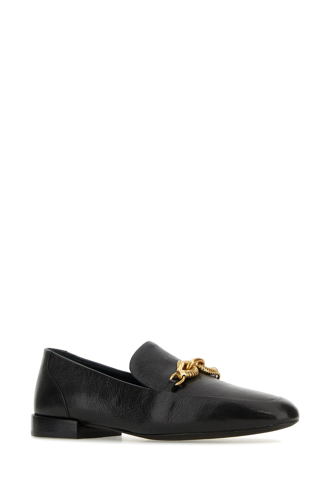 Black leather Jessa loafers