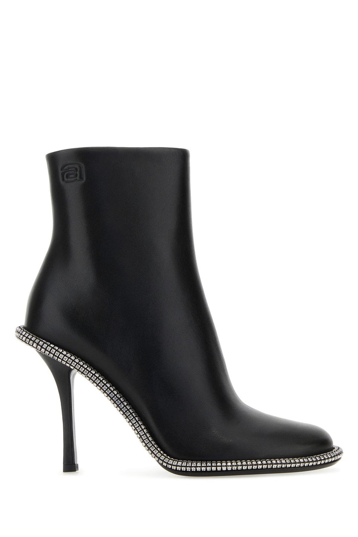 Black leather Kira 105 ankle boots