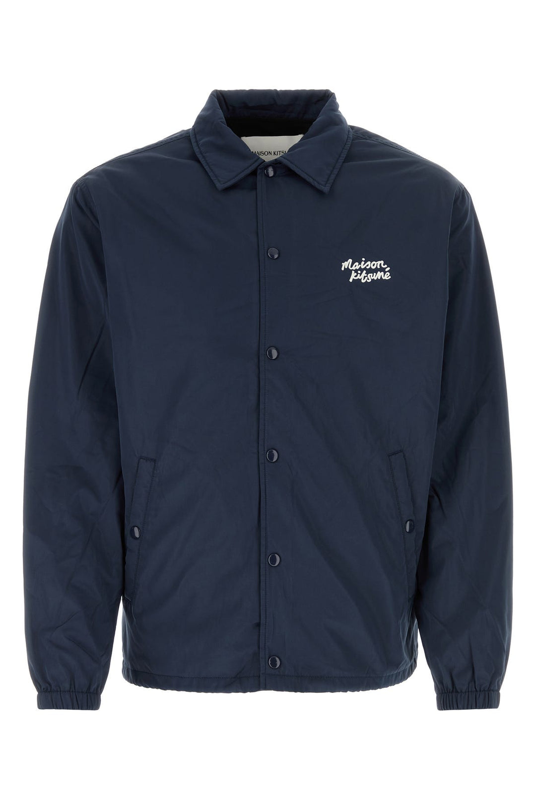 Midnight blue polyester windbreaker