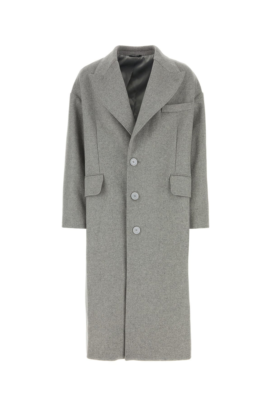 Grey wool blend coat