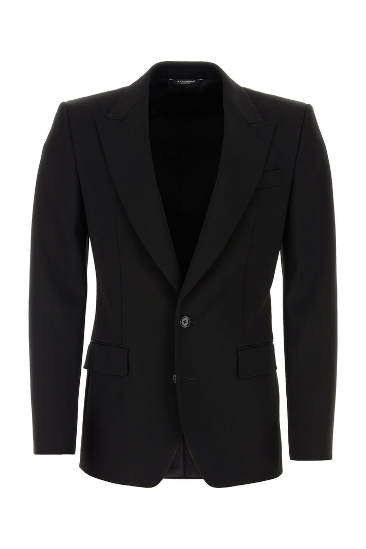 Black faille Sicilia blazer