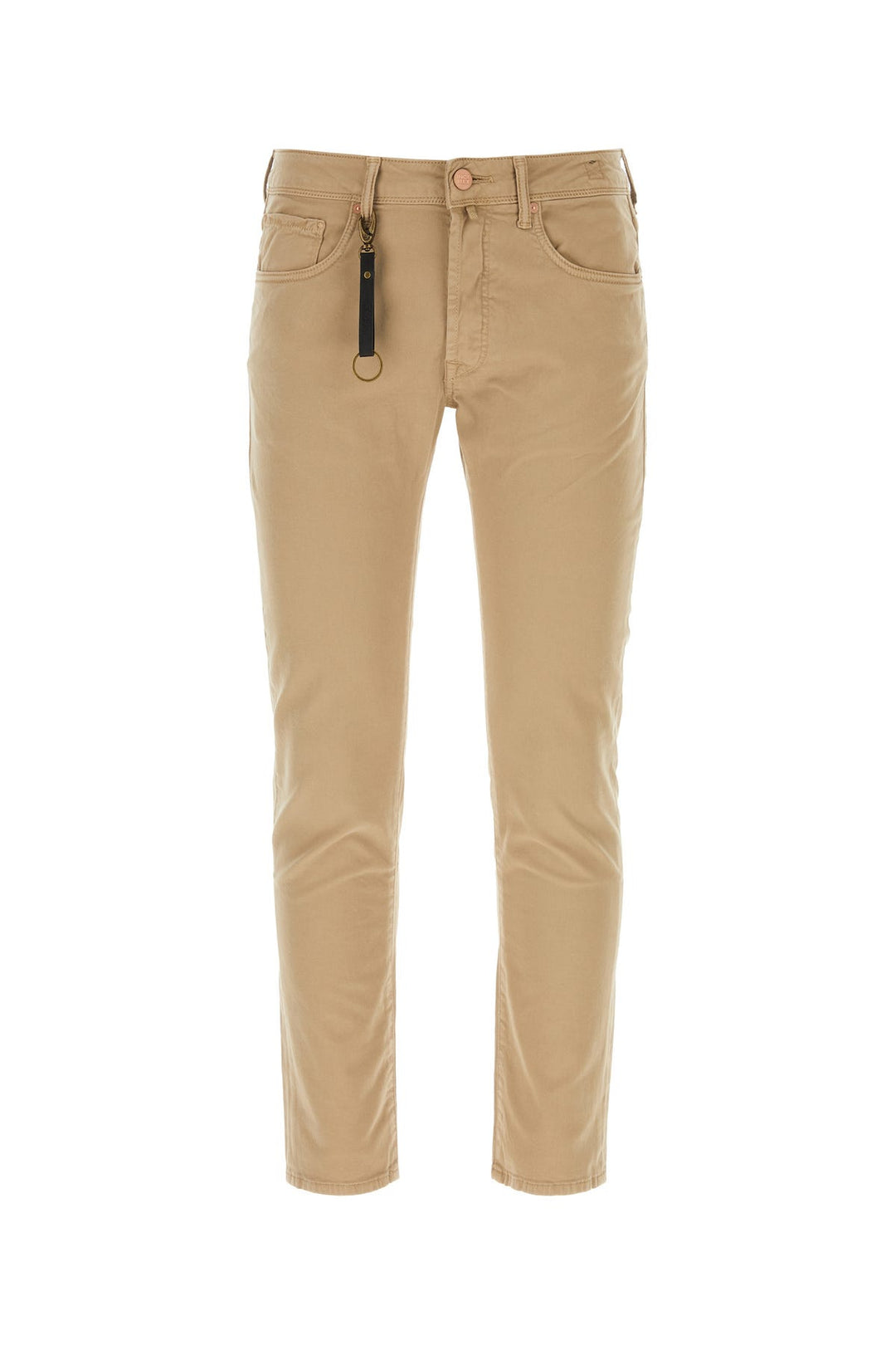 Beige stretch cotton pant