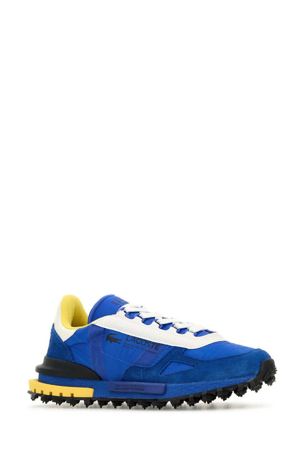 Blue fabric and suede Elite Active sneakers