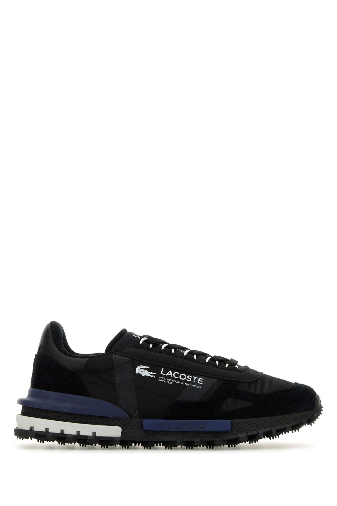 Black fabric and suede Elite Active sneakers