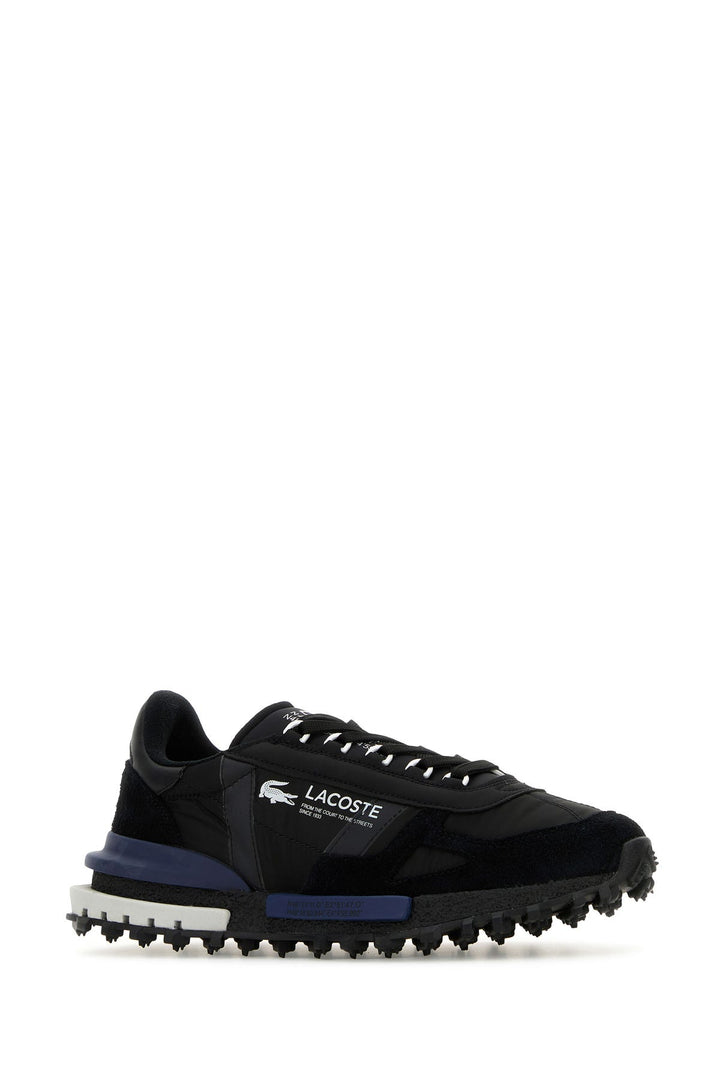 Black fabric and suede Elite Active sneakers