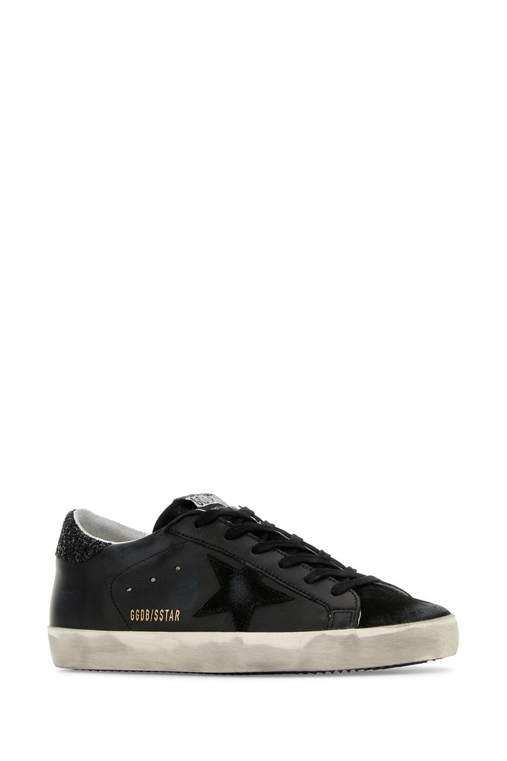 Black leather Superstar sneakers