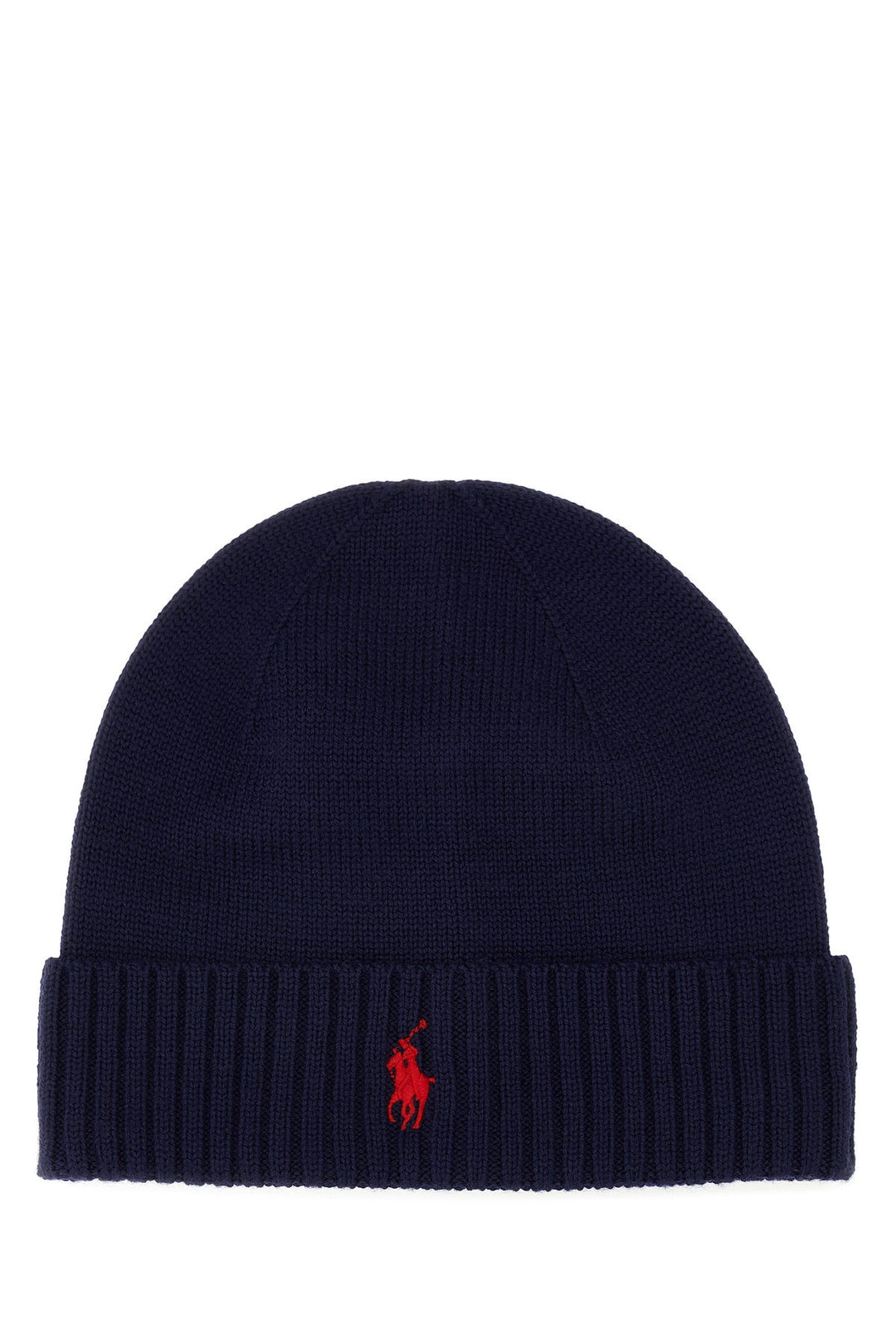 Midnight blue wool beanie hat