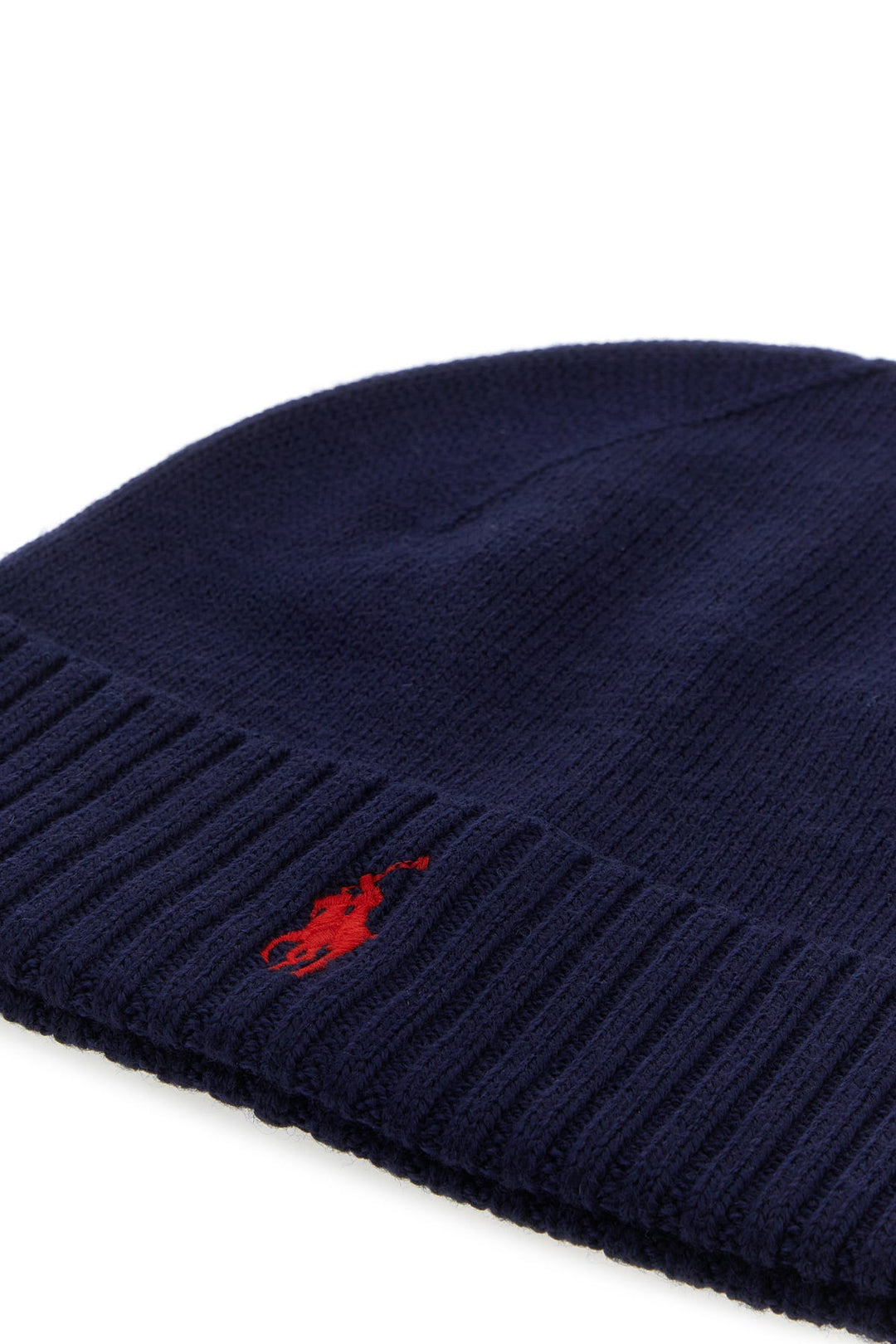 Midnight blue wool beanie hat