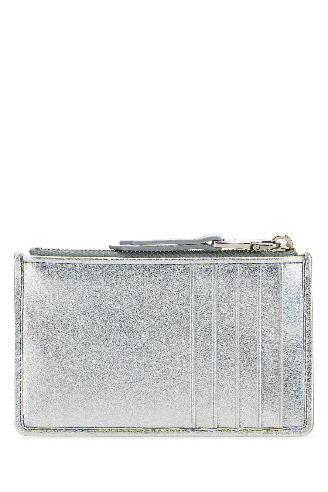 Silver leather card holder