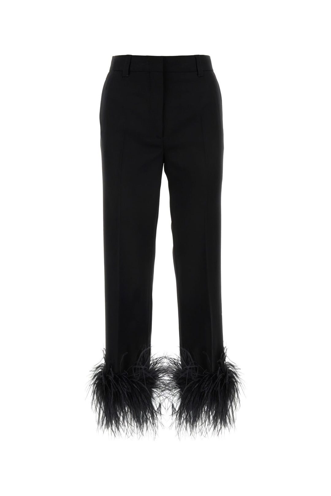 Black stretch grain de poudre pant