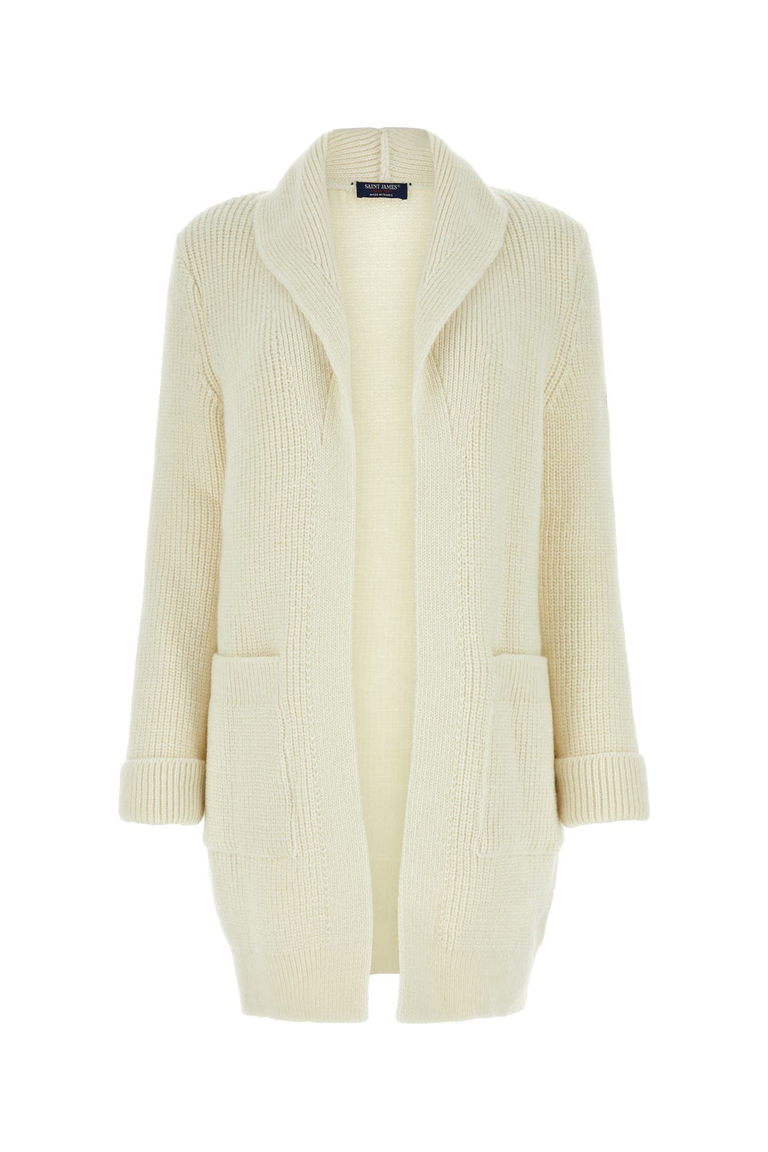 White mohair blend cardigan