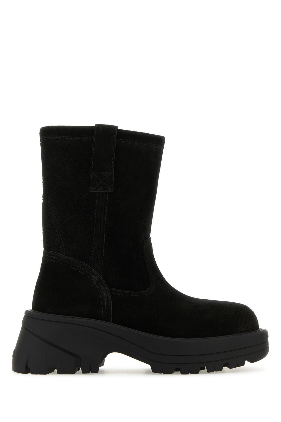 Black suede ankle boots