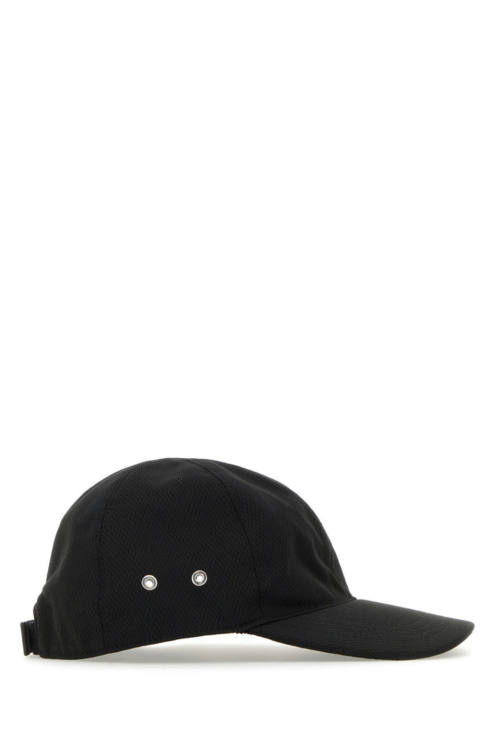 Black polyester baseball cap