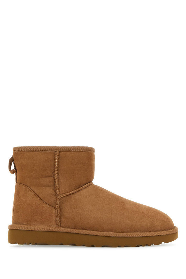 Camel suede Classic Mini II ankle boots