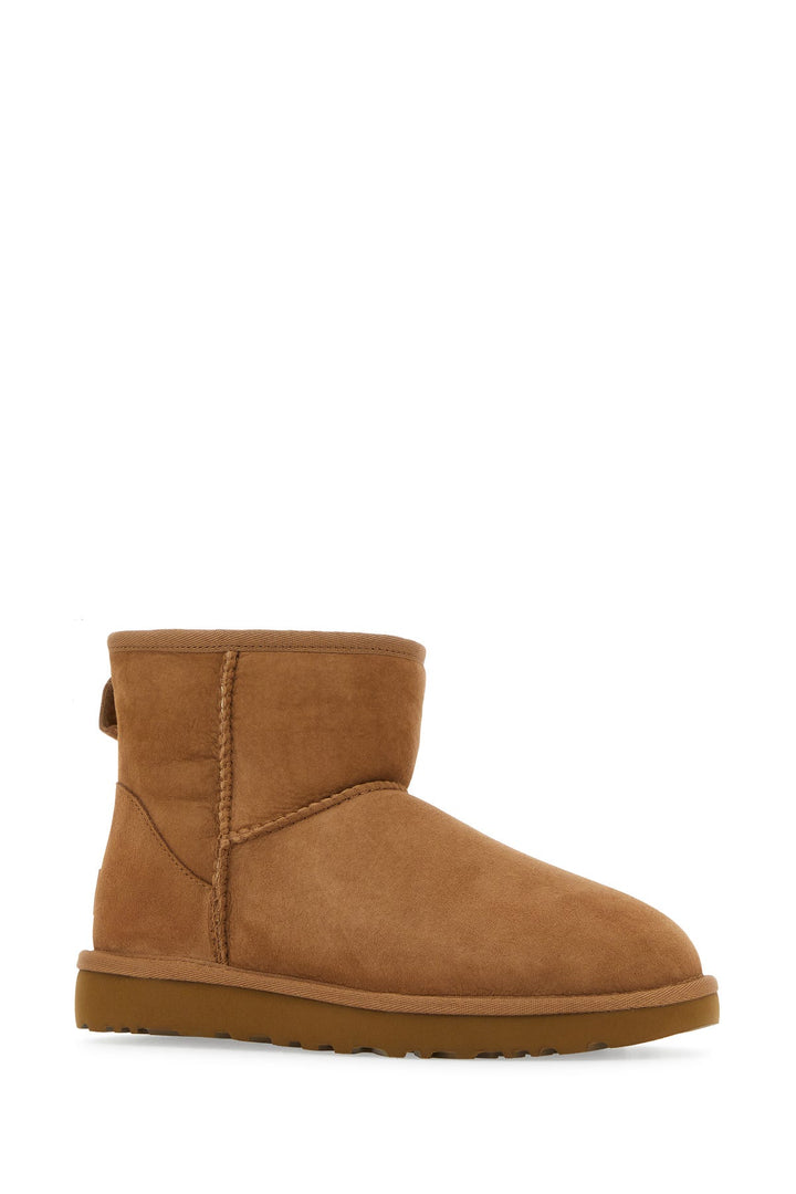 Camel suede Classic Mini II ankle boots