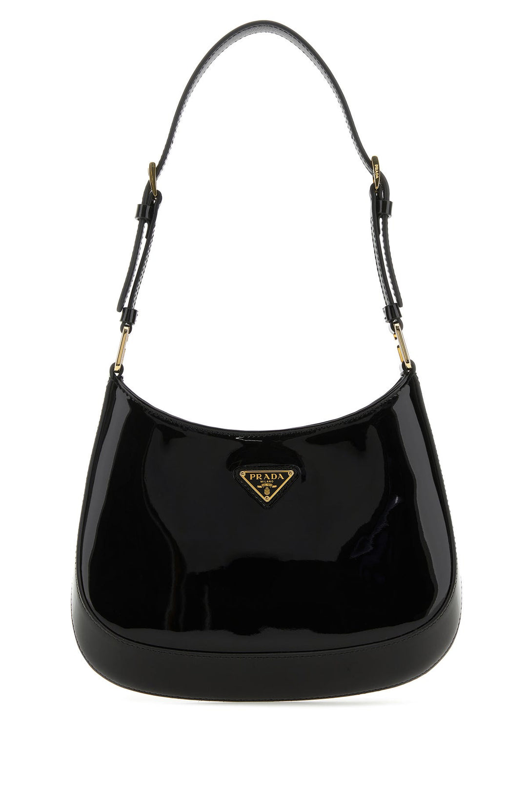 Black leather Cleo handbag