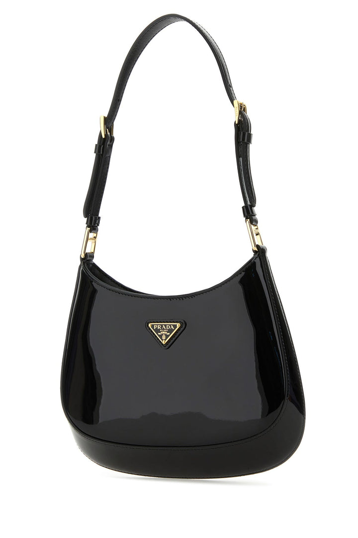 Black leather Cleo handbag