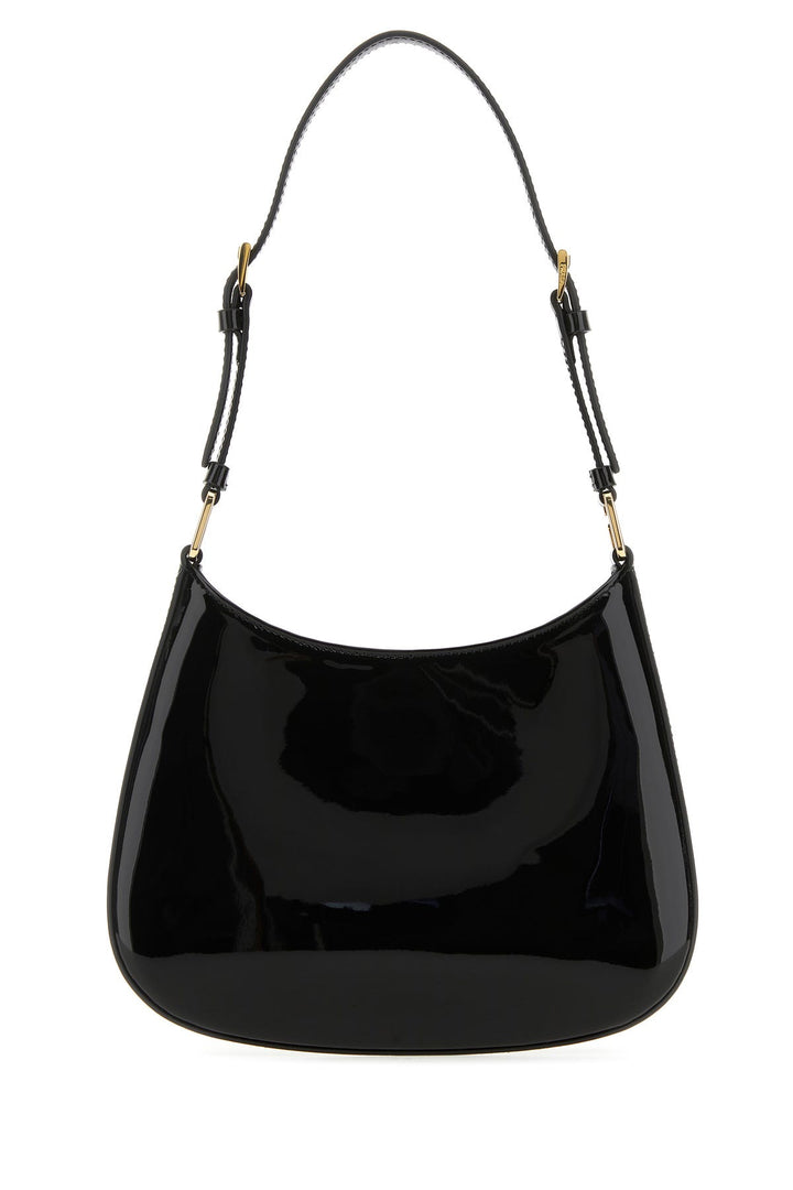 Black leather Cleo handbag