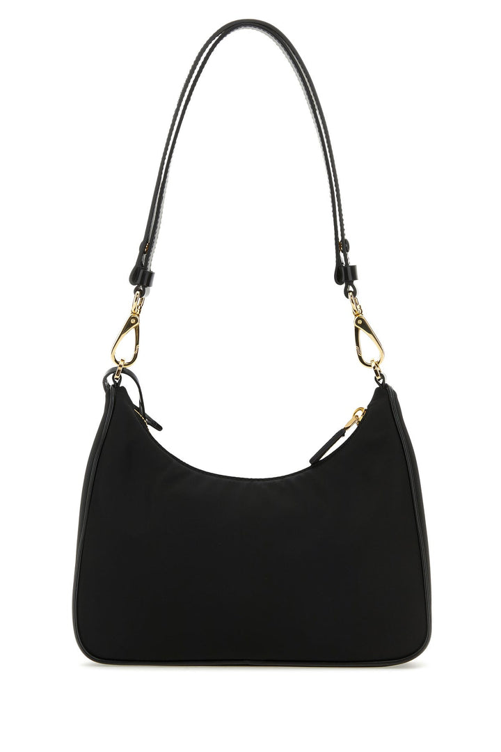 Black Re-Nylon and leather shoulder bag