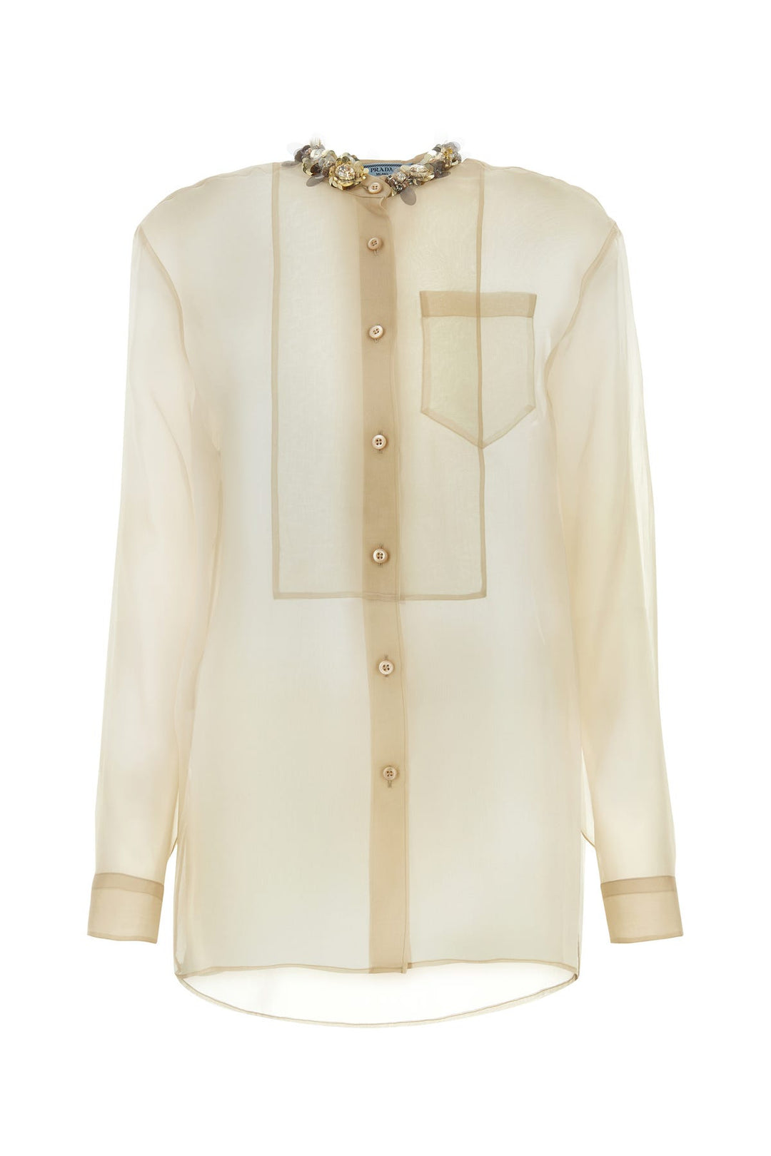 Sand silk shirt