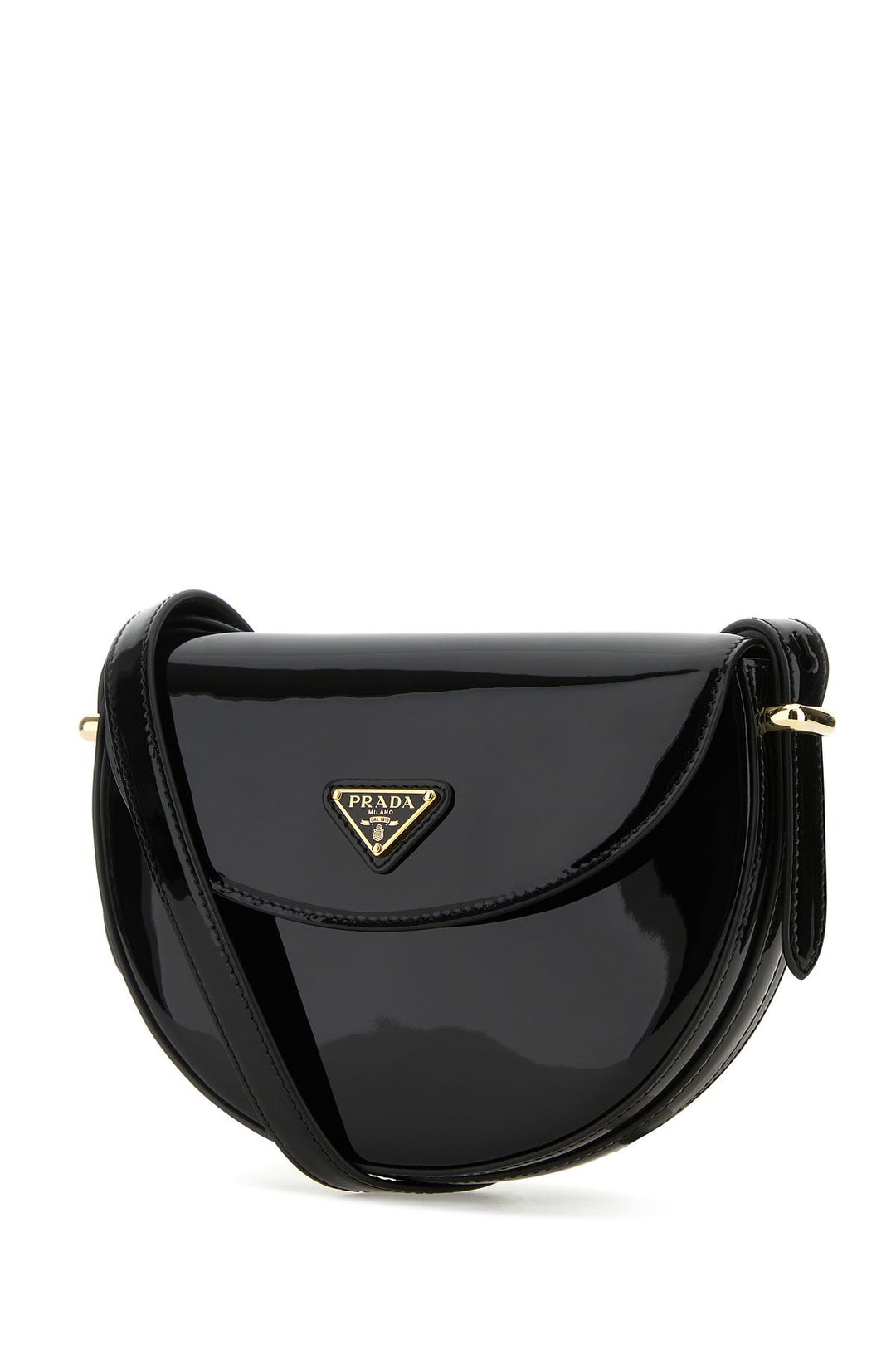 Black leather crossbody bag