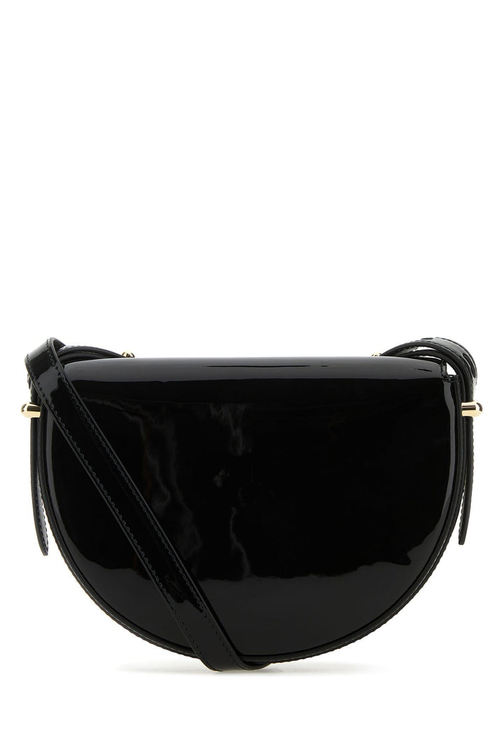 Black leather crossbody bag