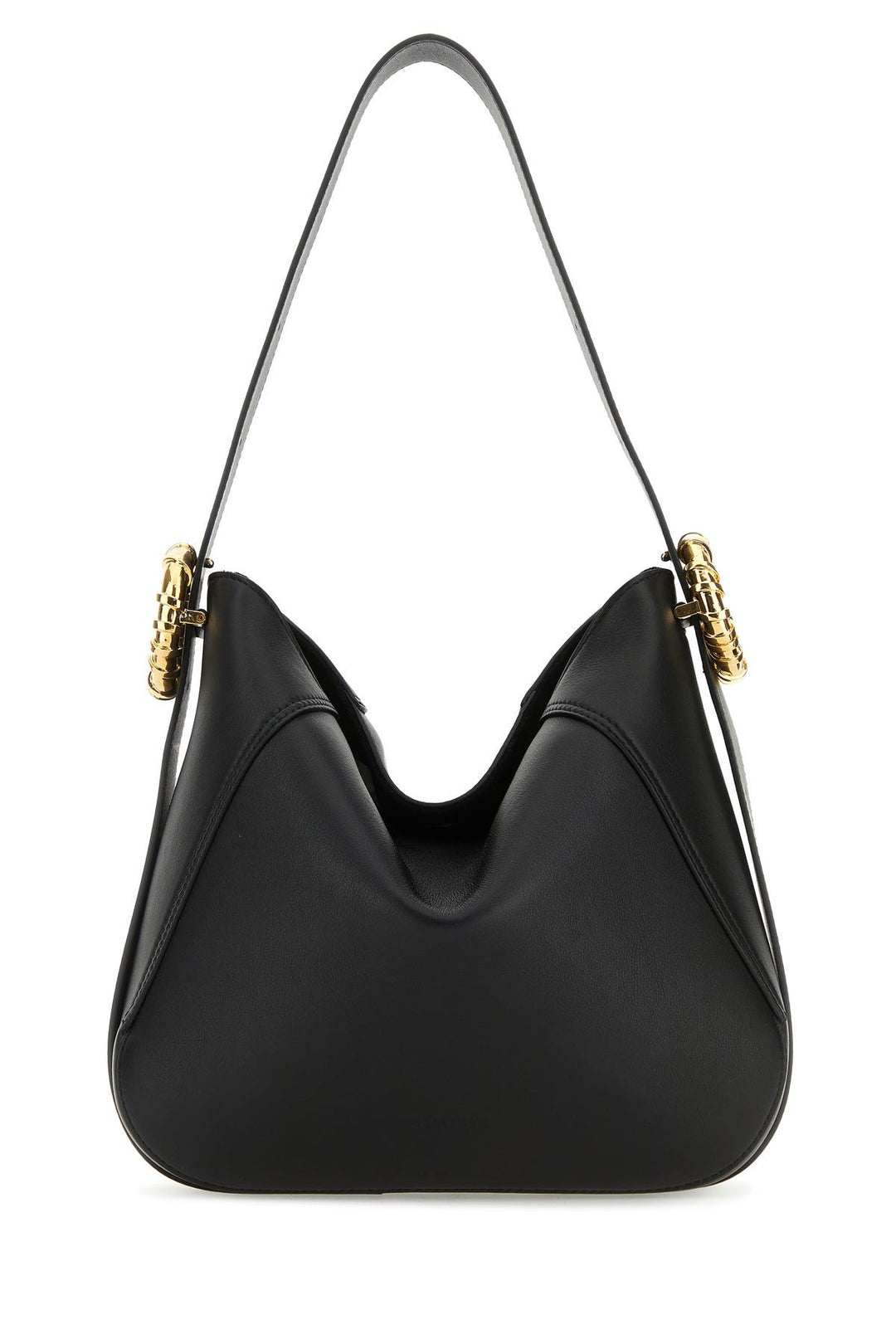 Black leather Melodie shoulder bag