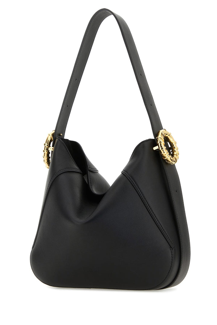 Black leather Melodie shoulder bag